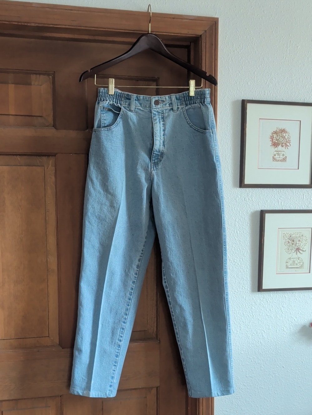 Lee Women's 12 High-Rise Light Wash Denim Jeans With Elastic Waist